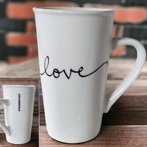 STARBUCKS "COMPANY LOVE" 2017 Bone White Ceramic 16oz. Coffee/Mug